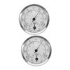 Artibetter 2pcs Analog Cigar Humidity Meter and Thermometer with Plastic Lens, Mini High Precision Hygrometer for Humidors and Cigar Boxes, Silver White Adjustable Humidity Monitor for Indoor view 1