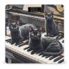 Black Cats Lying on The Piano Keyboard Bathroom Scale for Body Weight Bathroom Weighing Scales with Back Lit LED Display Sturdy Tempered Glass Body Weight Bathroom Scale 400lb Weighing view 1