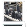 Black Cats Lying on The Piano Keyboard Bathroom Scale for Body Weight Bathroom Weighing Scales with Back Lit LED Display Sturdy Tempered Glass Body Weight Bathroom Scale 400lb Weighing view 2