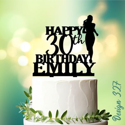 Egeshangb Female Runner Birthday Cake Topper,Runner Cupcake Toppers Birthday,Custom Marathon Runner Cake Toppers,Athlete Birthday Cupcake Topper With Name.
