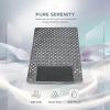 byepica Non-Slip Bath Mat with Foot Scrubber, 35.4 X 23.6 in PVC Shower Mat, 200+ Suction Cups, Fast Drain Hole, Gray view 2