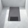 byepica Non-Slip Bath Mat with Foot Scrubber, 35.4 X 23.6 in PVC Shower Mat, 200+ Suction Cups, Fast Drain Hole, Gray view 4