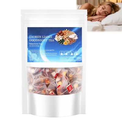 Ziziphus Sleep Tea(Sour Jujube Seed), Herbal Sleeping Tea Bags With Sour Jujube Seed, Lily, Poria, Jujubes, Barley, Mulbery, Caffeine-Free Calming Herbal Blend (30PC)