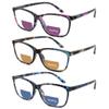 Ryegis Bifocal Reading Glasses Women Clear Top Eyeglasses,Pattern Print Stylish Ladies Readers Spring Hinge 1.5 view 1