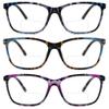 Ryegis Bifocal Reading Glasses Women Clear Top Eyeglasses,Pattern Print Stylish Ladies Readers Spring Hinge 1.5 view 2