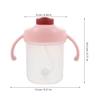 OSOLADY Weighted Sippy Cup with Straw and Lid 300ml Spill Proof Drinking Cup for Elderly Dysphagia Patients Hospital Use Two Handle Handicap Drinking Aid view 2
