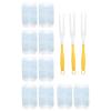 Adorainbow Disposable Electrostatic Dusting Duster Kit 13pcs with Handle 3 Yellow Handles and 10 Green-White Replacement Refills for Home Office Furniture Cleaning Blinds Keyboard view 1