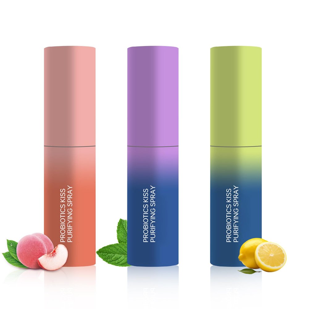 3PCS Fresh Breath Spray, Fruity Flavored Mouth Spray Freshener Set, Peaches, Oranges, Watermelon, Grapes, Lychee, Mint, Oral Care for Adults 04