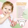 Foam Toothpaste Kids 2 Pack, Toddler Foam Toothpaste with Fluoride Kids Foaming Toothpaste with Fruit Flavor Ultra-fine Mousse Foam Toothpastes Anti-Cavity for Kids Ages 3+ Strawberry & Watermelon view 3