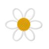 2pcs Nordic Flower Soothing Teether - Cartoon Hollow Holding Teether for Teething Relief(White Flowers) view 1