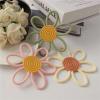 2pcs Nordic Flower Soothing Teether - Cartoon Hollow Holding Teether for Teething Relief(White Flowers) view 4