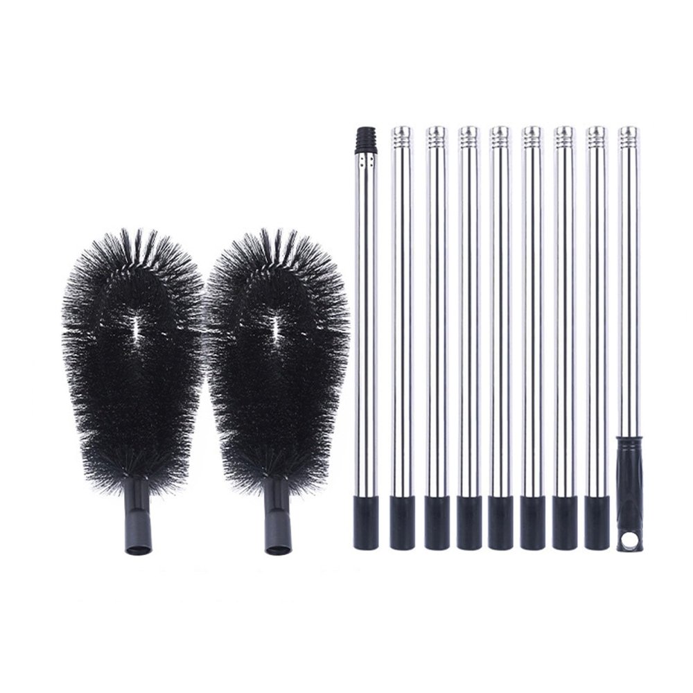 Modifiable Rustless Border Scourer 3.6m Telescopic Post Multiple Face Cleanser for Heightened Home Maintenance Extendable Border Cleansing Brush