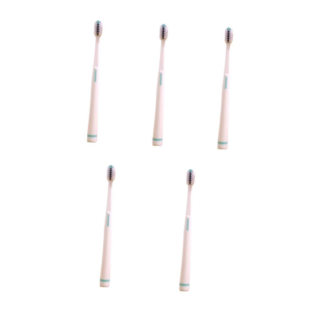 balacoo Adult Soft Bristle Toothbrushes 5pcs Small Head Triple Spiral Bristles Oral Cleaning for Sensitive Teeth Mixed Colors Random Color