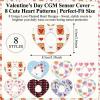 32 Pack Adhesive Patches Compatible with Dexcom G7, CGM Sensor Patches Butterfly Flower Heart Glucose Sensor Covers Over Patches Stickers Waterproof and Sweat-Proof view 2