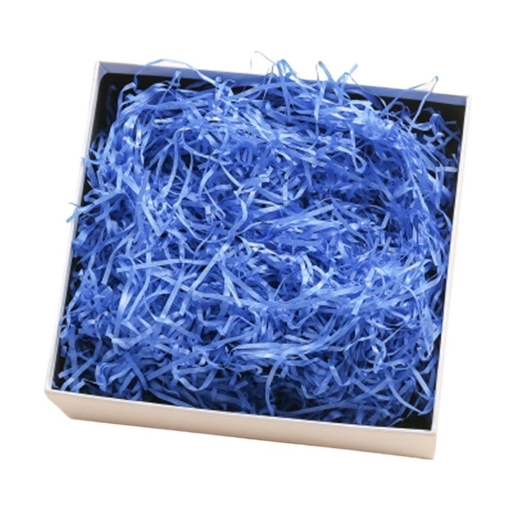 Anenog Gift Basket Filler 300g Raffia Paper Raffia Stuffing DIY Wedding Party Gift Box Candy Material Packaging Filling Decoration Crepe Paper(Royal blue)