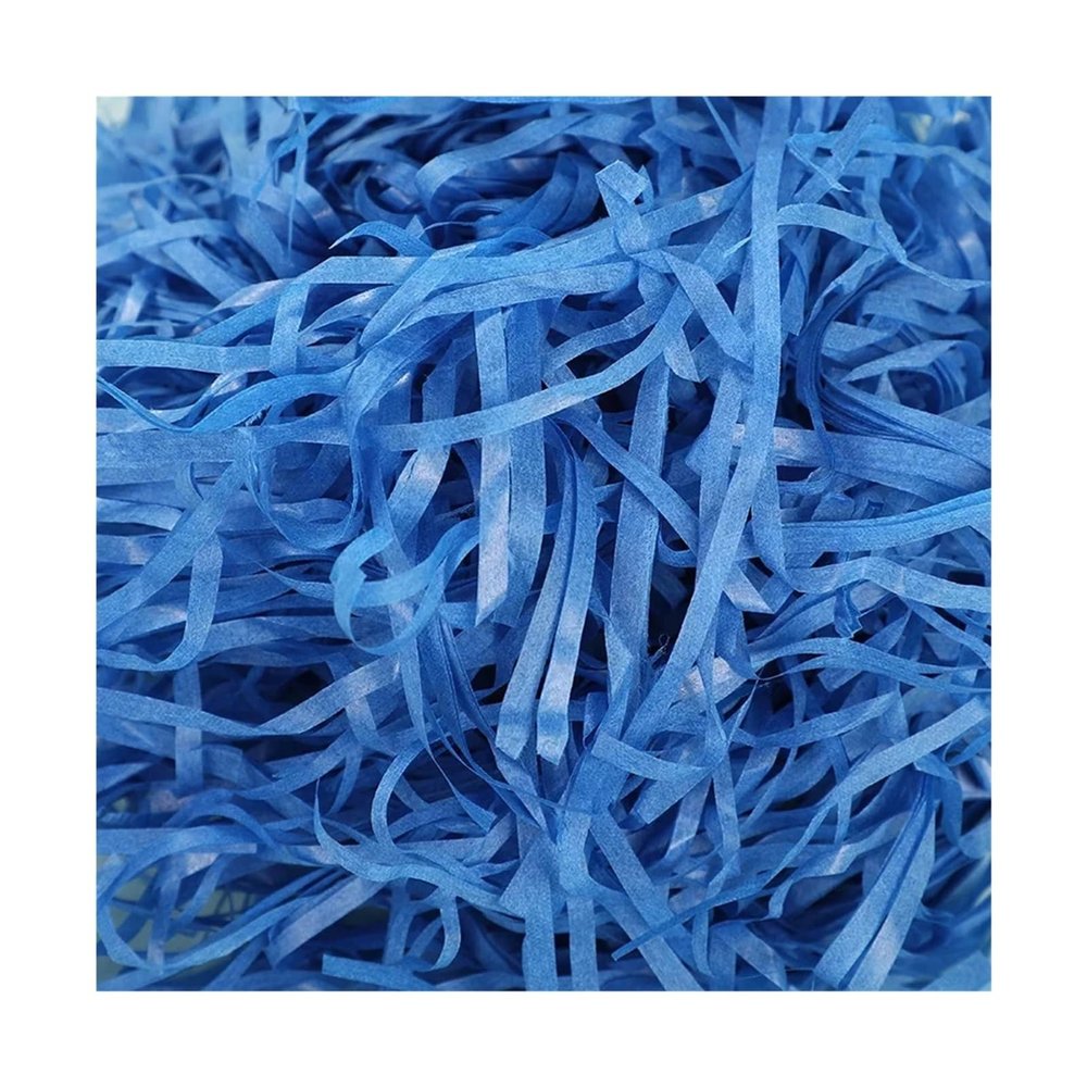 Anenog Gift Basket Filler 300g Colorful Raffia Shredded Paper Candy Boxes DIY Gift Box Filling Material Tissue Party Gift Packaging Filler Decor(Treasure Blue)