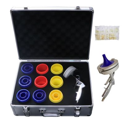Air-Powered Pneumatic Pipe Cleaning Gun Kit with 9 Nozzles & Sponge - Ideal for 0.25-2in Hose Maintenance, Perfect for Soft & Hard Pipe Cleaning