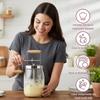 Retro Manual Butter Churn Kit - Wooden Hand-Crank Butter Maker with Glass Jar, Perfect for Fresh Cream, Keto Butter & Sustainable Homesteading (Farmhouse Must-Have) (51 OZ) view 3