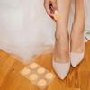 Angoily 6pcs Silicone Wear-Resistant Heel Cushions for Women and Men Relief Heel Pads for High and Ice Skates Breathable Anti-Friction Shoe Inserts for Foot Comfort view 4