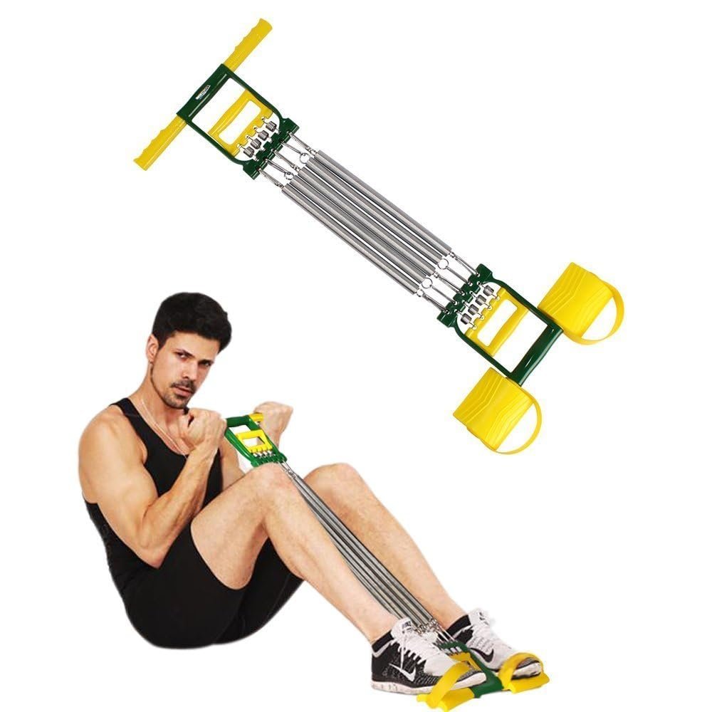 3-in-1 Bicep & Ab Exerciser with Inbuilt Hand Gripper, Multifunction Resistance Fitness Equipment for Arm, Abs & Grip Strength Training, Home Gym Workout Tool