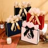 Topaliving Personalized Gift Bag with Card and Tissue Paper, 26 Letters Birthday Gift Bag 13''Custom Valentines Weddings Present with Initials/Numbers for Women Men Kids (Blue,U) view 2