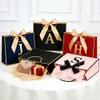 Topaliving Personalized Gift Bag with Card and Tissue Paper, 26 Letters Birthday Gift Bag 13''Custom Valentines Weddings Present with Initials/Numbers for Women Men Kids (Blue,U) view 3