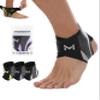 Ankle Brace for Men Women, Adjustable Stabilizer for Sprained Ankle Support, Breathable Low-Profile Lace Up Brace with Straps to Prevent Rolling, for Basketball Running & Sports (Gray) view 1