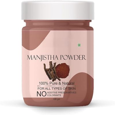 HG Pure & Natural Manjistha Root Powder | Rubia Cordifolia (Indian Madder) Hair Care & Skin Care 100 gm (Pack of 1 jar 100Gm)