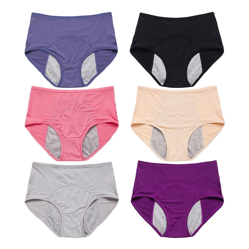 6Pcs Ladies Underwear Plus Size Panties for Over 60#s Women