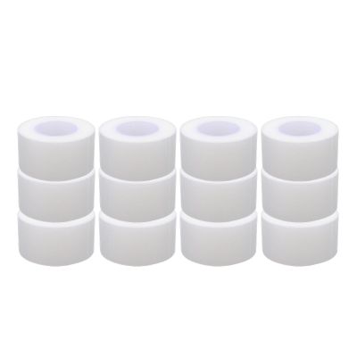 12 Rolls Adhesive Tape for Wound Care, Breathable Pe First Aid Tape 2.5cm X 9.1m, Hypoallergenic Fixing Bandages for Nursing and Pressure Protection