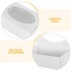 VILLCASE 50pcs Small Kraft Paper Soap Boxes with Window Mini Packaging Boxes for Jewelry and Bakery Treats 350g Cardstock Oval for Handmade Soap and Candy view 3