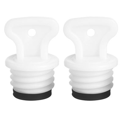 TOPPERFUN 2pcs Hot Water Bag Stopper Rubber Reusable Leakproof Seal Plug 18mm Thread Screw Cap Replacement for Small Hot Water Bottles Relief Use