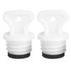 TOPPERFUN 2pcs Hot Water Bag Stopper Rubber Reusable Leakproof Seal Plug 18mm Thread Screw Cap Replacement for Small Hot Water Bottles Relief Use view 1