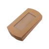 SHINYPASING 10pcs Brown Foldable Kraft Window Pillow Boxes 16x7.8x2.5cm Mini Candy Packing Boxes for Party Favors Wrapping Snack Packaging view 1