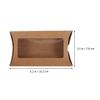 SHINYPASING 10pcs Brown Foldable Kraft Window Pillow Boxes 16x7.8x2.5cm Mini Candy Packing Boxes for Party Favors Wrapping Snack Packaging view 2