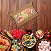 SHINYPASING 10pcs Brown Foldable Kraft Window Pillow Boxes 16x7.8x2.5cm Mini Candy Packing Boxes for Party Favors Wrapping Snack Packaging view 4