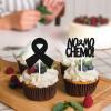 18Pcs Cancer Survivor Cupcake Toppers, No More Chemo Cake Picks, Cancer Free & Beautiful Warrior Decor for Cancer Breast Care End of Chemo Birthday Party Decorations Supplies view 4