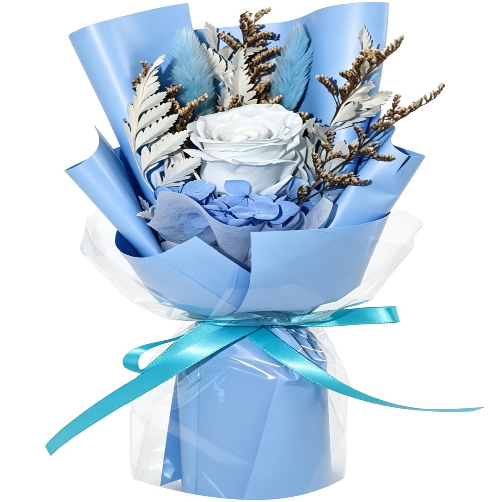 Preserved Flowers Bouquet,Flowers For Delivery,Light Blue Rose Bouquets,Birthday Flowers Gifts For Women Mom Grandma Wife Friends,Real Roses Gift From Daughter ValentineS Day Mothers Day Anniversary