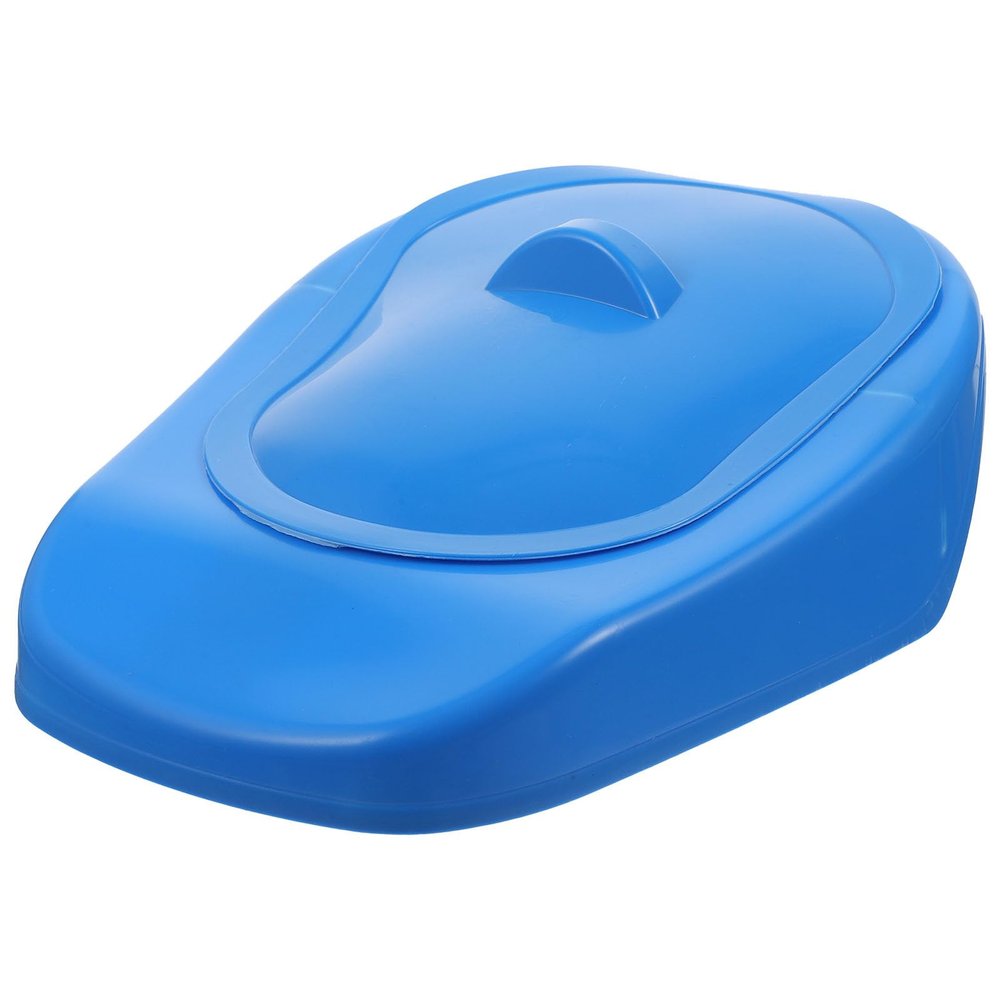 VICASKY Lidded Bedpan with Handle, Plastic Urinal Pot for Elderly and Pregnant Women, Portable Nursing Bedpan for Bedridden Patients, Hospital and Home Care Toilet Aid