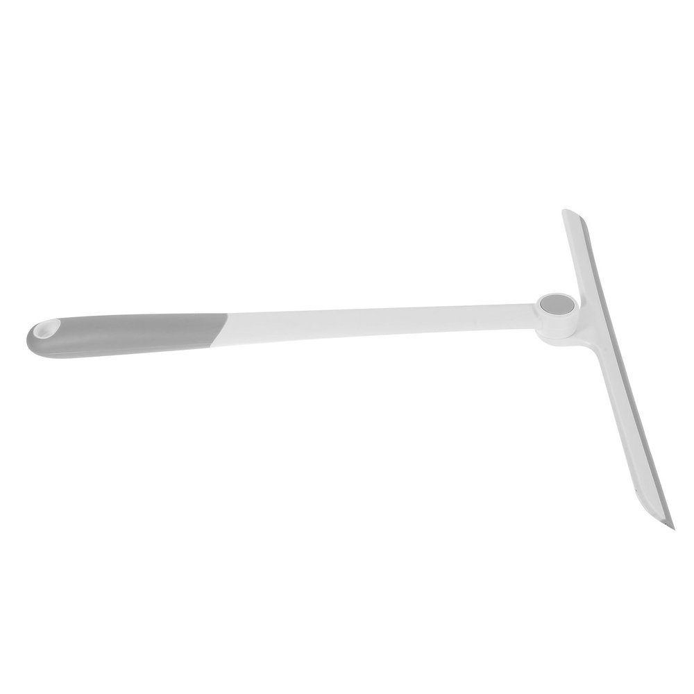 VICASKY 360 Rotating T-Handle Squeegee for Shower Glass Doors and Bathroom Mirrors, Mini Floor and Window Squeegee with Gray Silicone Blade for Home Cleaning