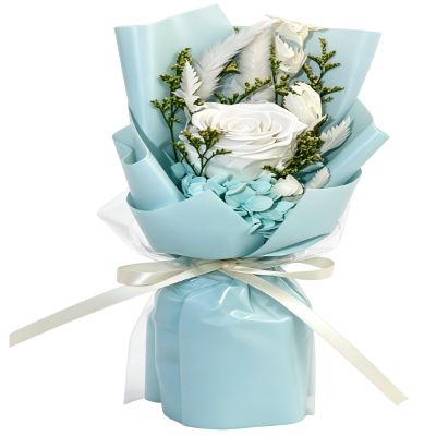 Preserved Flowers Bouquet,Flowers For Delivery,White Rose Bouquets,Birthday Flowers Gifts For Women Mom Grandma Wife Friends,Real Roses Gift From Daughter ValentineS Day Mothers Day Anniversary