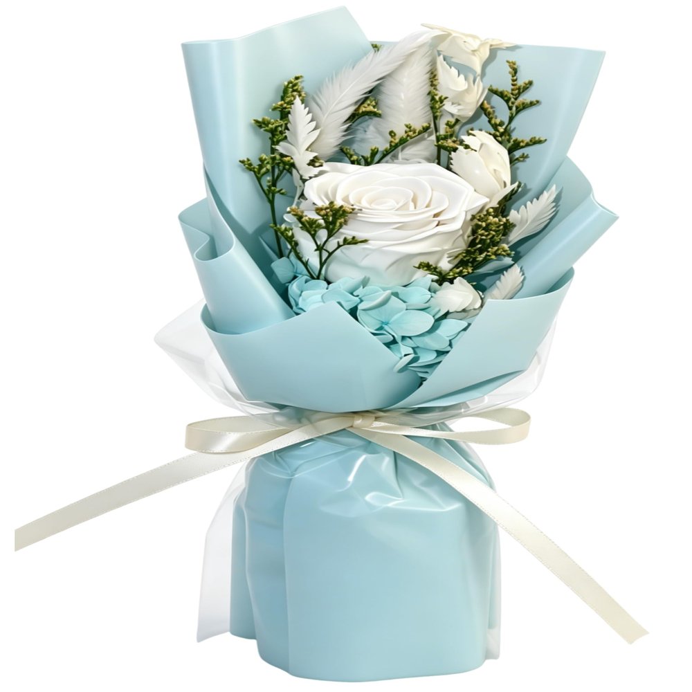 Preserved Flowers Bouquet,Flowers For Delivery,White Rose Bouquets,Birthday Flowers Gifts For Women Mom Grandma Wife Friends,Real Roses Gift From Daughter ValentineS Day Mothers Day Anniversary