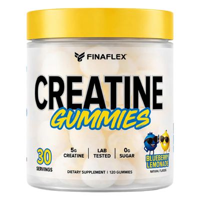 FINAFLEX Creatine Gummies - 120 Gummies - Blueberry Lemonade Flavor - Promotes Muscular Strength, Size & Performance - 5g of Creatine Monohydrate Per Serving - 30 Servings