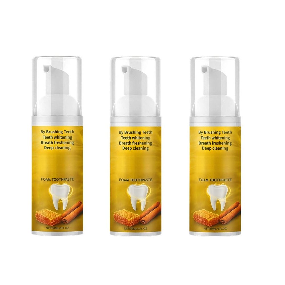 Herbal Foam Toothpaste for Gentle Teeth Cleaning, Fresh Breath & Daily Care - Refreshing Mint, Soothing Oral Routine, Stain Removal(3pcs)