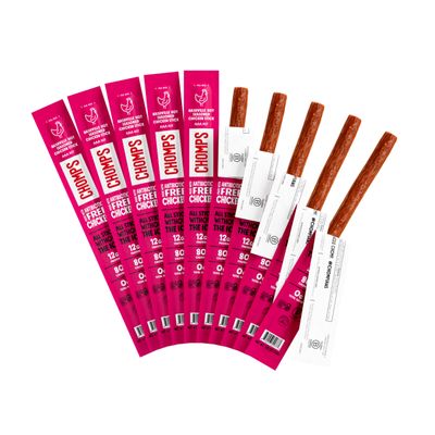 Chomps Nashville Hot Chicken Jerky Meat Snack Sticks 10-Pack - Keto, Paleo, Low Carb, Whole30 Approved, 12g Lean Meat Protein, Gluten Free, Antibiotic Free, Zero Sugar Food