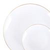 Organic White/Gold Rim Plates Combo (7.5"+10") Case of 128 (4 packs x 32) view 1