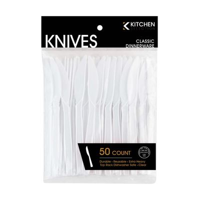 Disposable Cutlery Combo Set - 1200 Count - White Plastic Deluxe - for Parties, Catering and Events