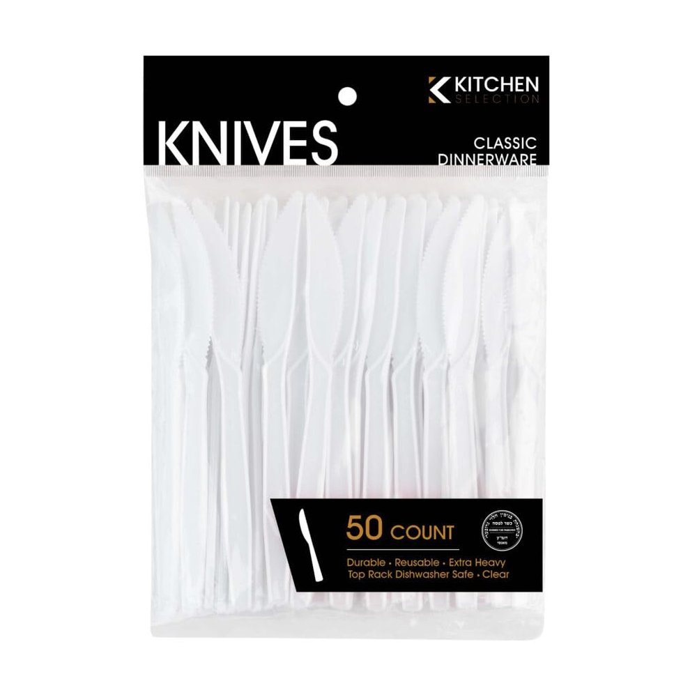Disposable Cutlery Combo Set - 1200 Count - White Plastic Deluxe - for Parties, Catering and Events