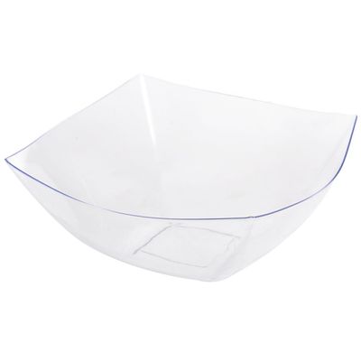 16 oz Clear Square Bowls - Disposable Catering and Party Bowls - Case of 48