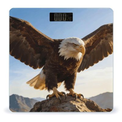 Fierce Eagle and National Flag Scale for Body Weight Accurate Digital Bathroom Scale with High-Precision Sensors Large LCD Display Digital Weighing Machine for People 400lb Capacity